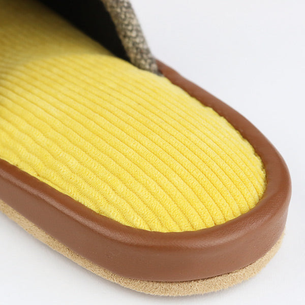 スリッパモダンネップニット外縫いMサイズレッド