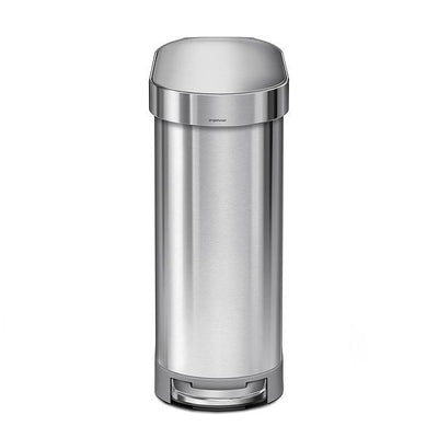 正規品 ゴミ箱 シンプルヒューマン simplehuman 45L スリムステップカン ステンレス ふた付き