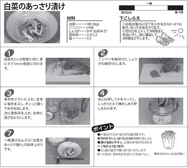 漬物容器即席つけもの器角型6.1LプラスチックPicreピクレ