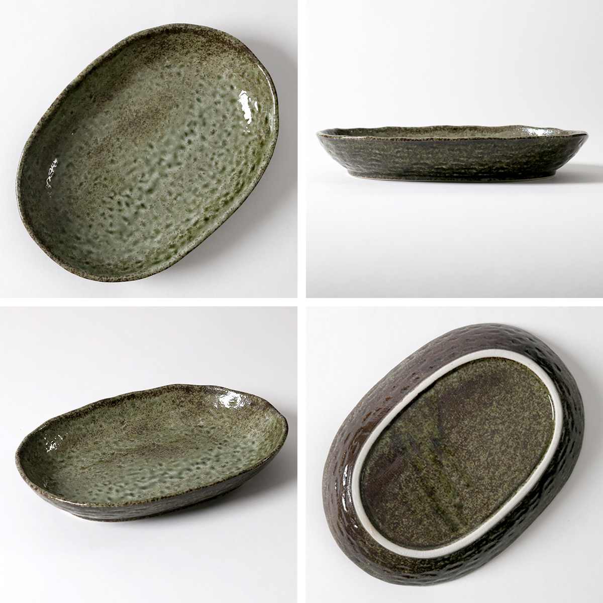 カレー皿 23cm 楕円 緑釉 皿 食器 陶器 美濃焼 日本製 – ハウジー