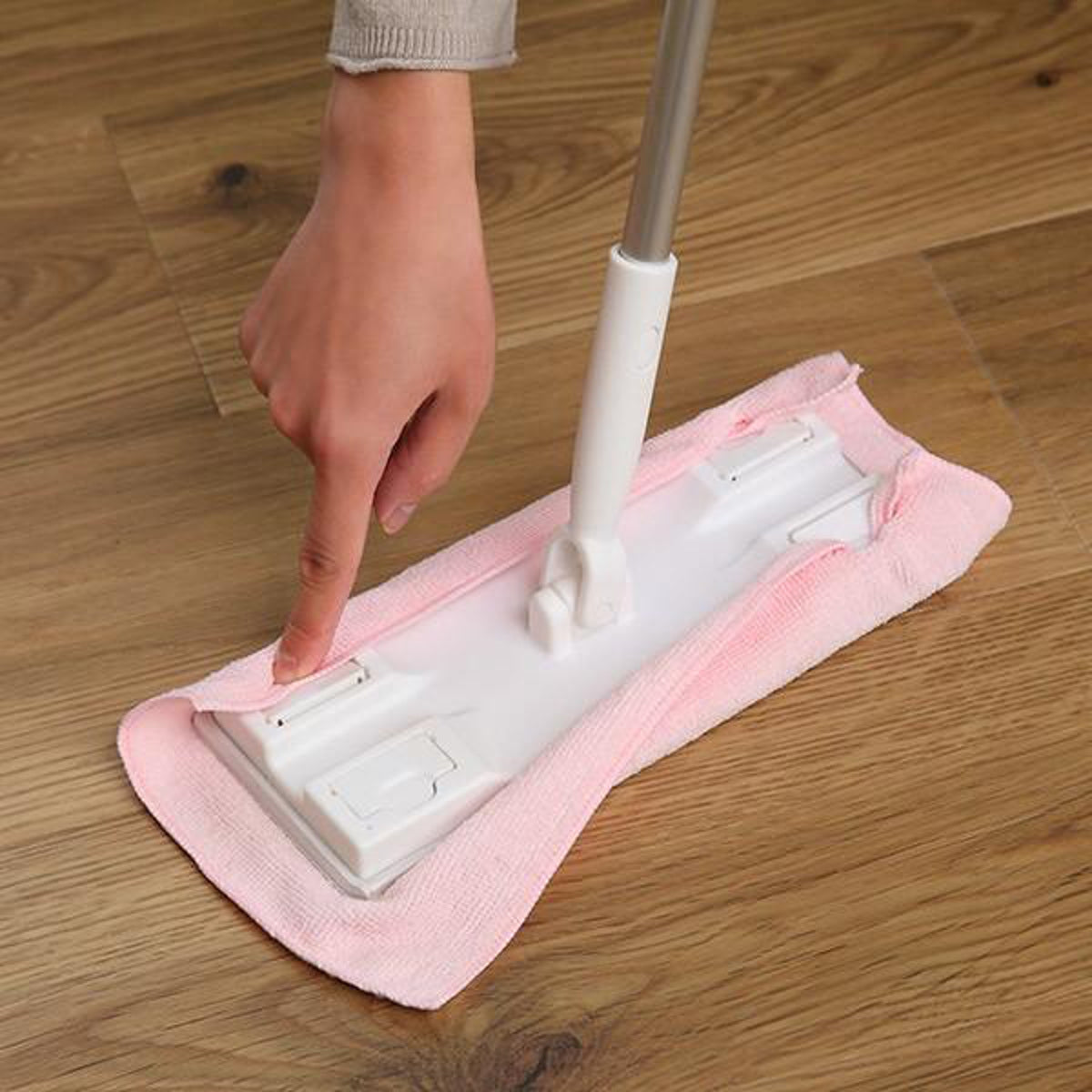 激落ちくん ワンタッチクリップワイパー 伸縮 クロス付き フローリング