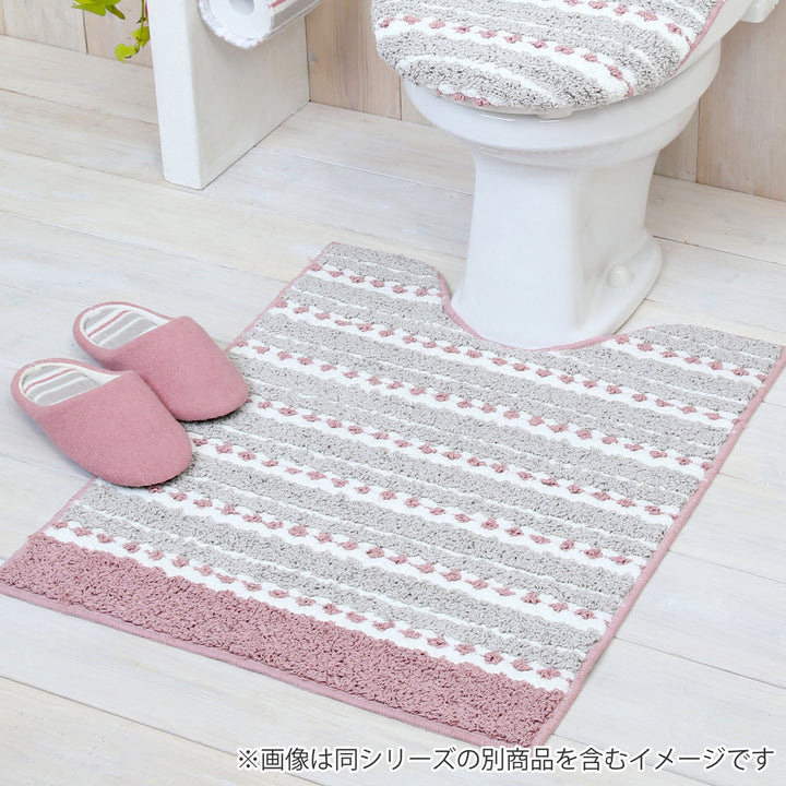 胴長トイレマットトリコtrico約73×60cmピンク