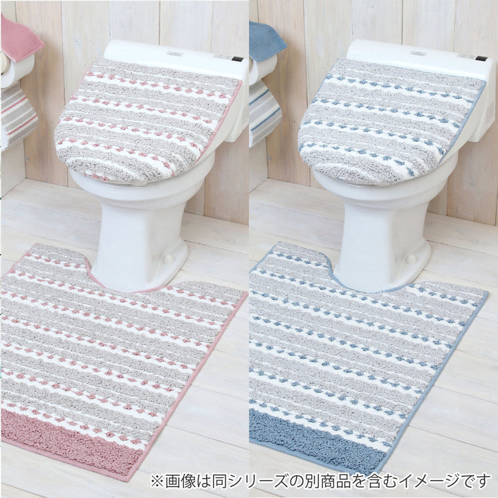 胴長トイレマットトリコtrico約73×60cmピンク