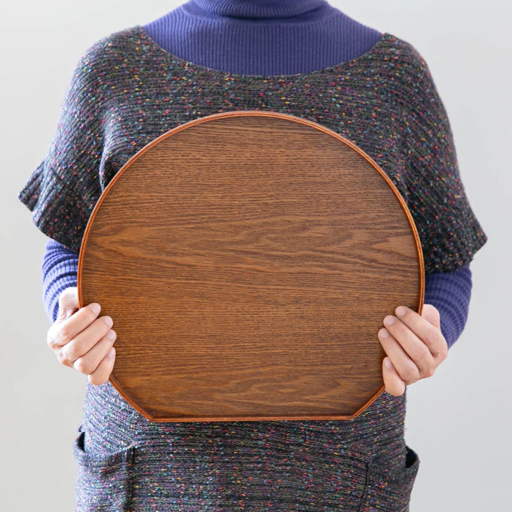 お盆36cmトレー半月膳半月盆木製