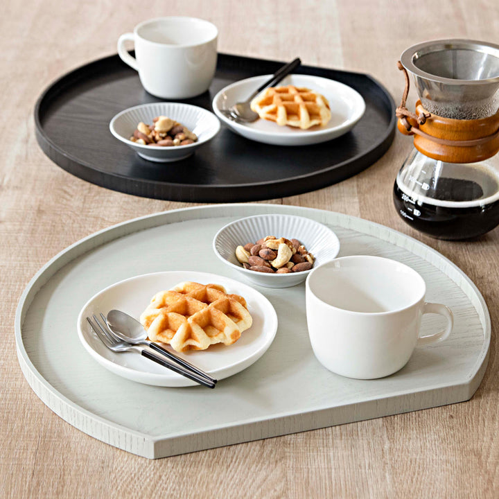 お盆36cmトレー半月膳半月盆木製