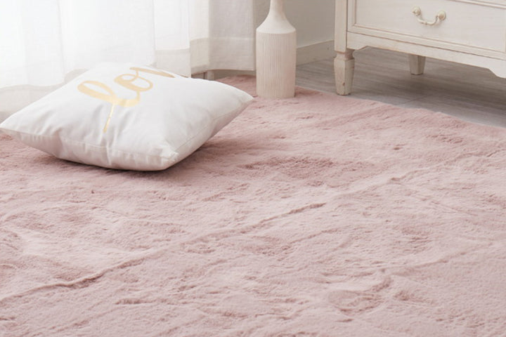 ラグマットラパン180×180cmピンク