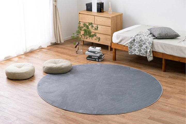 ラグマットメレンゲタッチラグ185×185cm円形ピンク