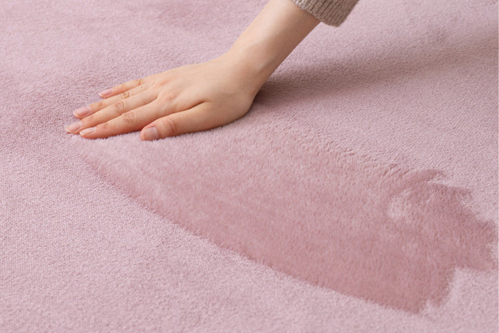 ラグマットメレンゲタッチラグ185×185cm円形ピンク