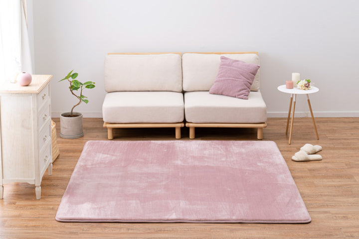 ラグマットメレンゲタッチラグ低反発185×240cmピンク