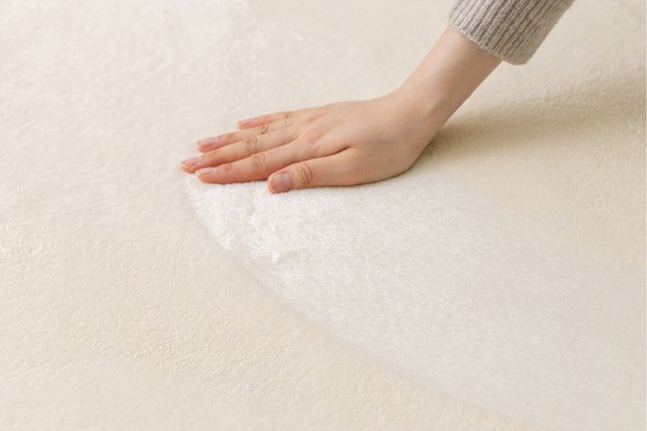 ラグマットメレンゲタッチラグ低反発185×185cm円形ピンク