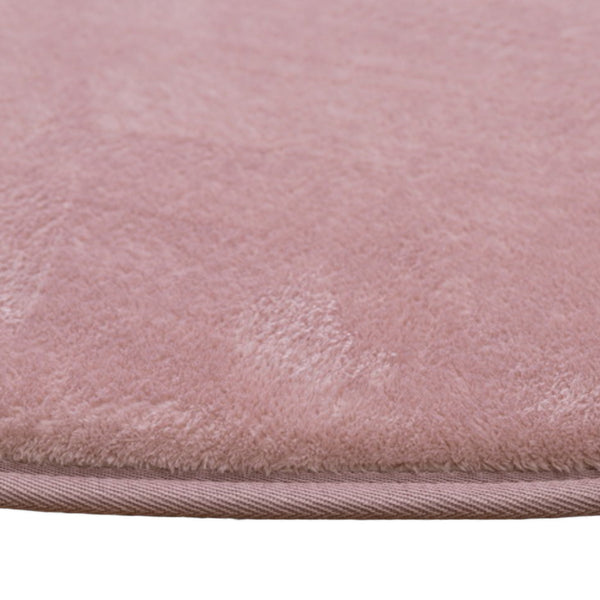 ラグマットメレンゲタッチラグ低反発185×185cm円形ピンク