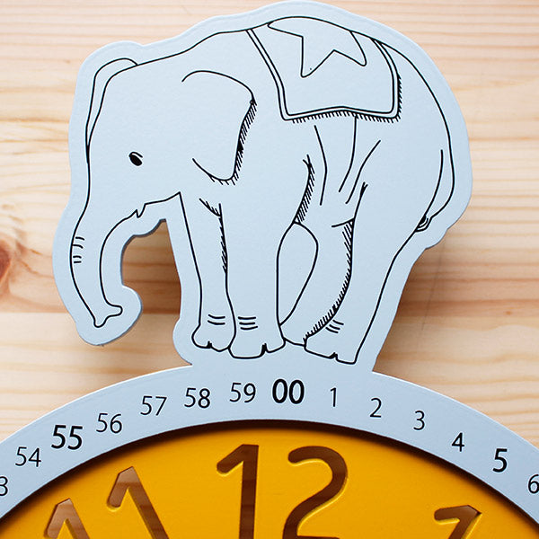 振り子時計circusclockゾウステップ秒針ヤマト工芸掛け時計日本製