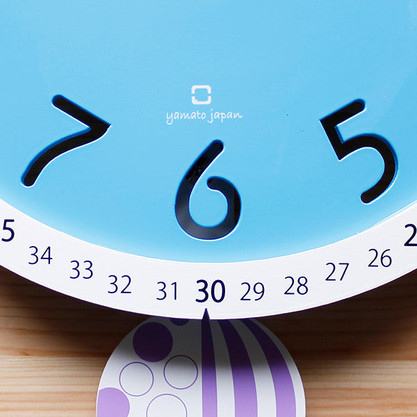 振り子時計circusclockシロクマステップ秒針ヤマト工芸掛け時計日本製