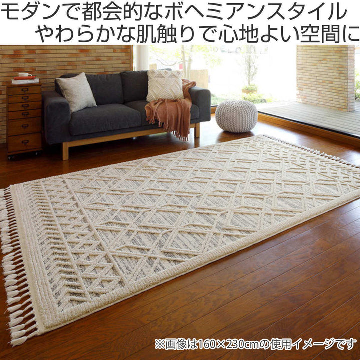 ラグトルコ製ウィルトンラグBILBAOプレゾン140×200cm