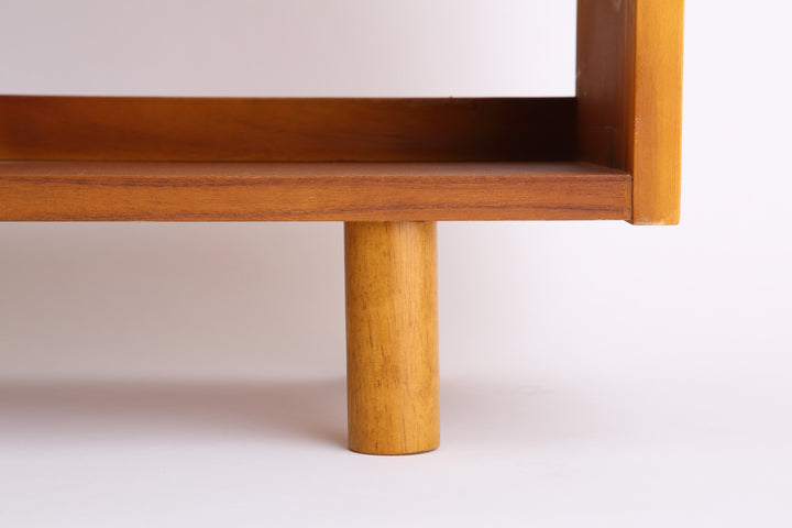 オープンラック幅70cm2段寄木突板ヴィンテージ調HENT