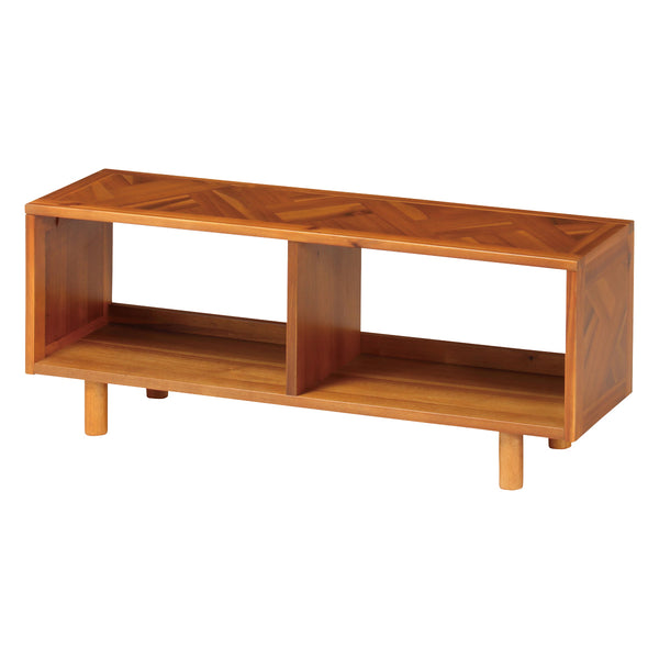 テレビ台幅100cmローボード寄木突板ヴィンテージ調HENT