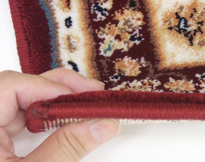 ラグトルコ製ウィルトンラグローサマルカンド160×230cmレッド