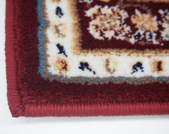 ラグトルコ製ウィルトンラグローサマルカンド240×340cmレッド