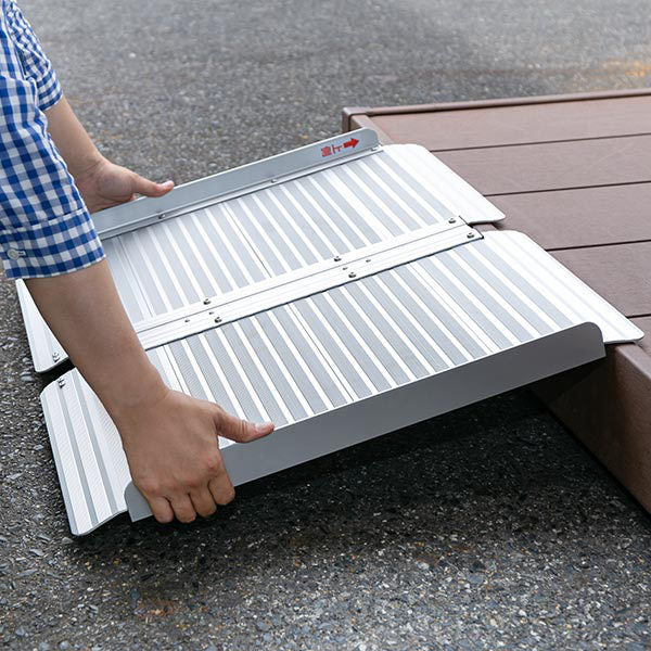 スロープ車椅子用幅72.5cm軽量折りたたみアルミ製