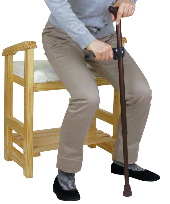 杖伸縮ステッキ長さ調節立つサポ