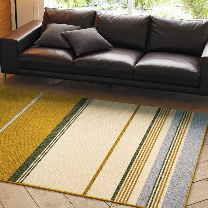 ラグスミノエMid-Styleミッドスタイル190×190cmイエロー