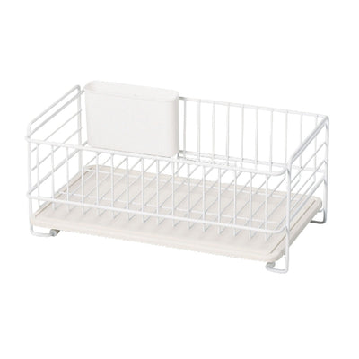 水切りかご スリム 珪藻土プレート カトラリーポケット付き スキット