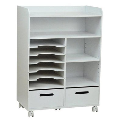 ランドセルラック ワイド 幅60cm ホワイト 完成品 キャスター付き 日本製