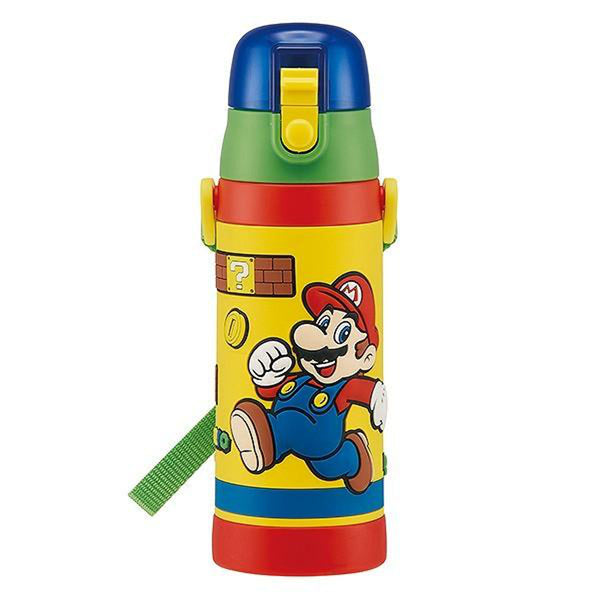 水筒ステンレス直飲み3Dロック付ダイレクトボトルスーパーマリオ480ml子供