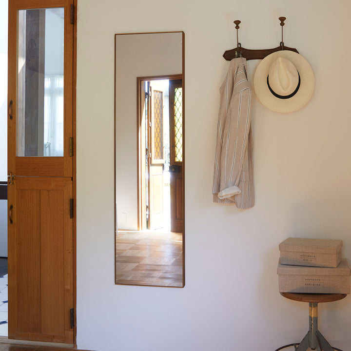 割れない鏡リフェクスミラー木製フレームthelakebyREFEX姿見40×141cm