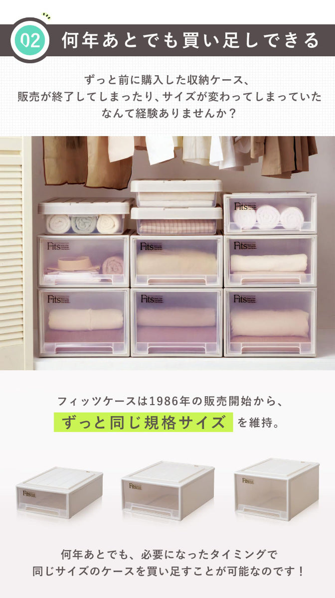 収納ケース Fits フィッツケース クローゼット ワイドL-53 2個セット