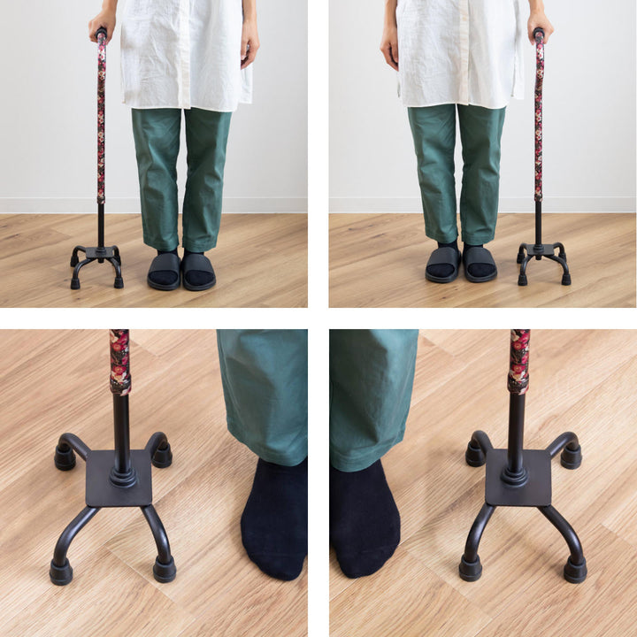 杖4点杖自立式ステッキ伸縮多脚杖介護