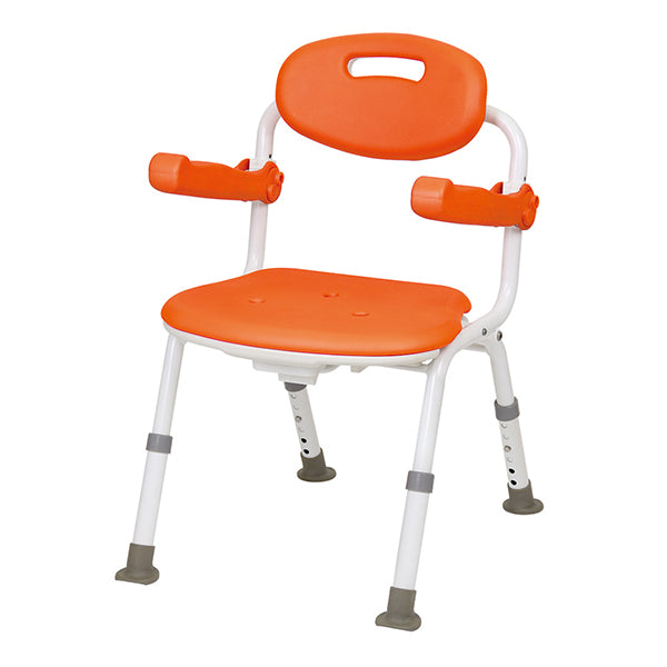 シャワーチェア背付肘かけ付防カビ折りたたみ6段階高さ調整テイコブシャワーベンチ介護イス