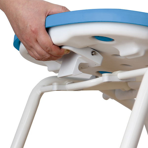 シャワーチェア背付肘かけ付防カビ折りたたみ6段階高さ調整テイコブシャワーベンチ介護イス