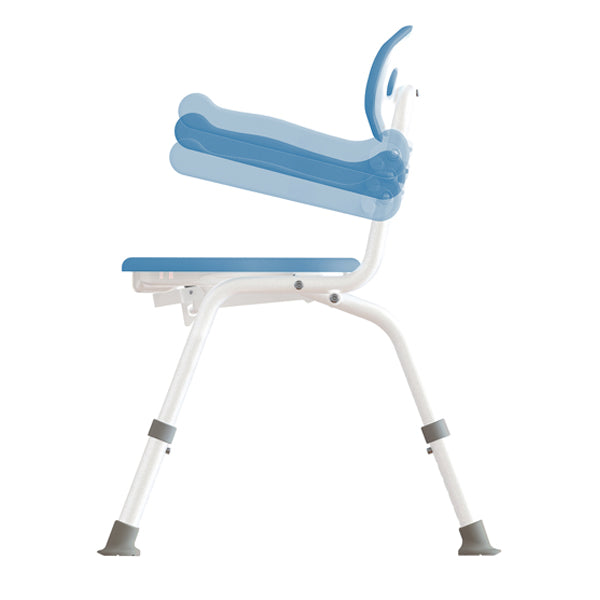 シャワーチェア背付肘かけ付防カビ折りたたみ6段階高さ調整テイコブシャワーベンチ介護イス