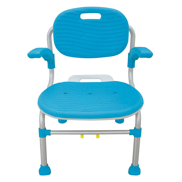 シャワーチェア背付肘かけ付折りたたみ5段階高さ調整テイコブシャワーベンチ介護イス
