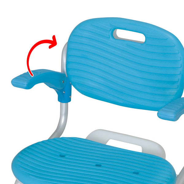 シャワーチェア背付肘かけ付折りたたみ5段階高さ調整テイコブシャワーベンチ介護イス