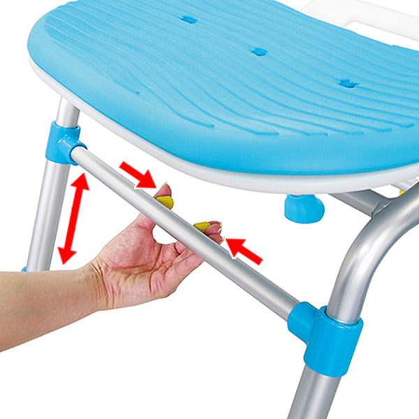 シャワーチェア背付折りたたみ5段階高さ調整テイコブシャワーベンチ介護イス