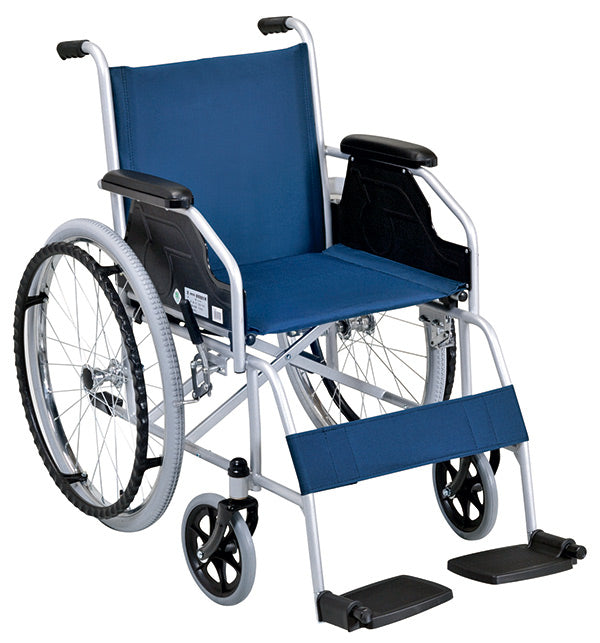 Tacaof　 介助用　車椅子 ネイビー 車いす 自走式 背固定タイプ 座面幅45cm テイコブ 非課税 – ハウジー
