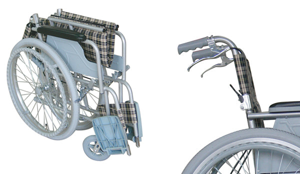 車いす自走式背折れタイプ座面幅44cmテイコブハンドブレーキ付
