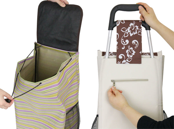ショッピングカート大容量折りたたみアルミ製バッグ付