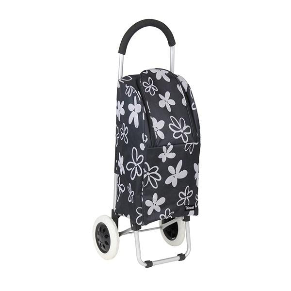 ショッピングカート大容量折りたたみアルミ製バッグ付花柄