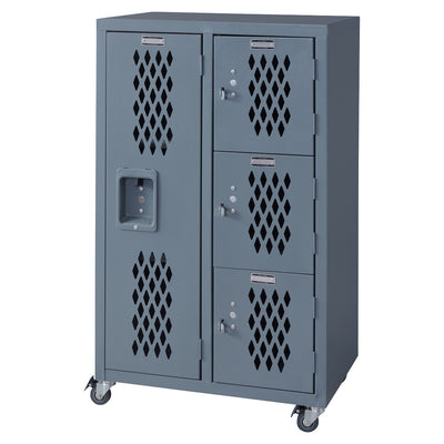 チェスト 幅58cm 2列 キャスター付 スチールロッカー風