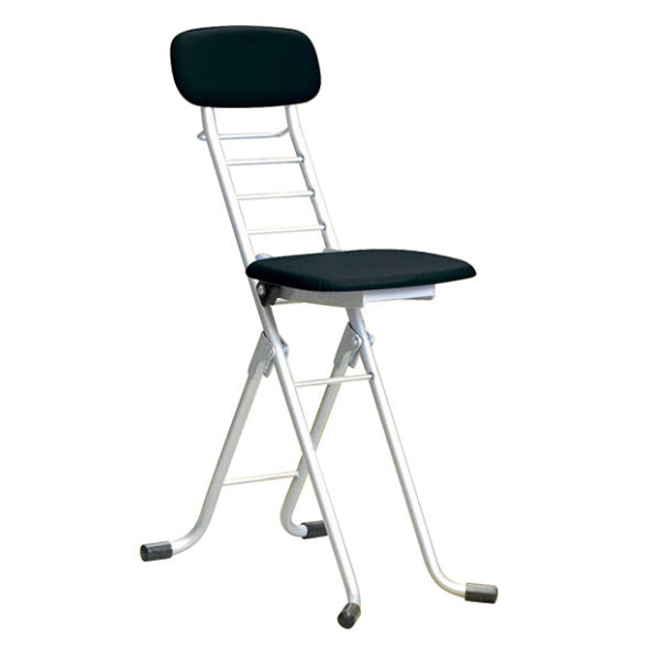 折りたたみ椅子高さ調節6段階調節リリィチェアクッションタイプスチールシルバーフレーム