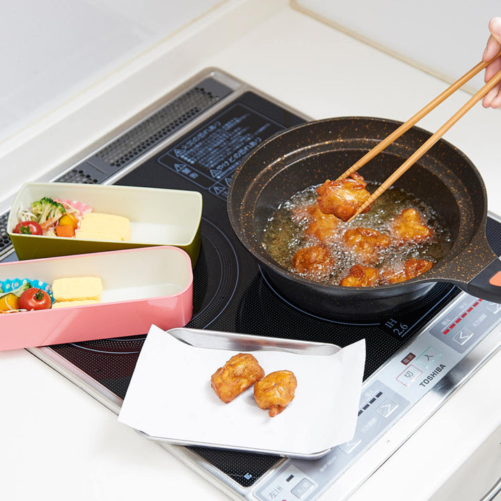 鍋型フライパンIH対応24cmゴールドマーブル深型