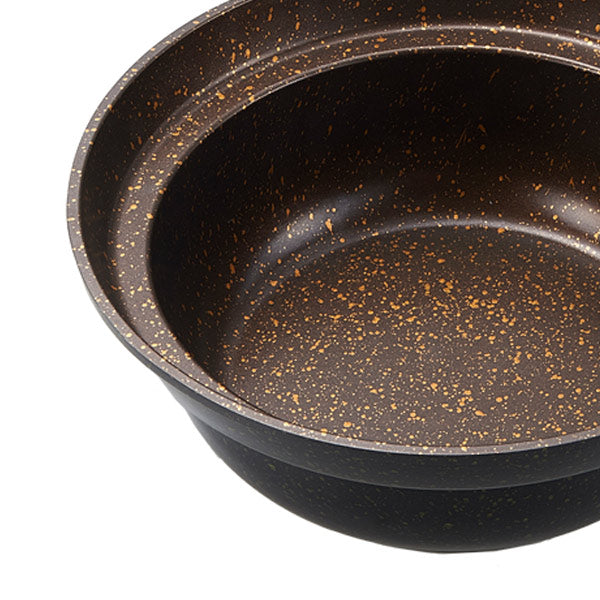 鍋型フライパンIH対応24cmゴールドマーブル深型