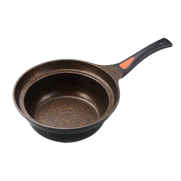 鍋型フライパンIH対応24cmゴールドマーブル深型