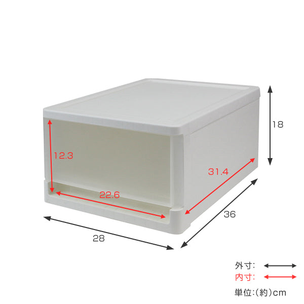 収納ボックスストラクローゼット棚上幅28×奥行36×高さ18cm