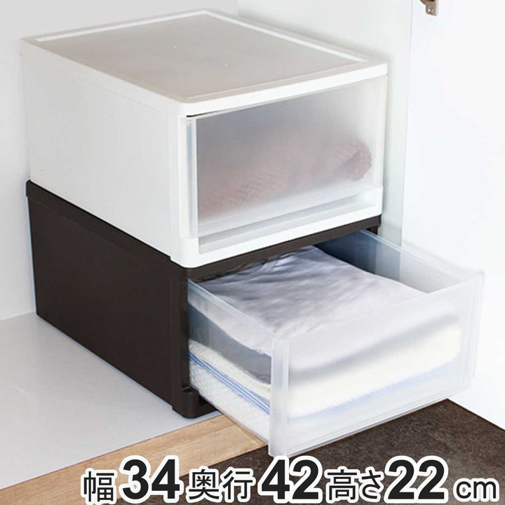 収納ボックスストラクローゼット棚上幅34×奥行42×高さ22cm