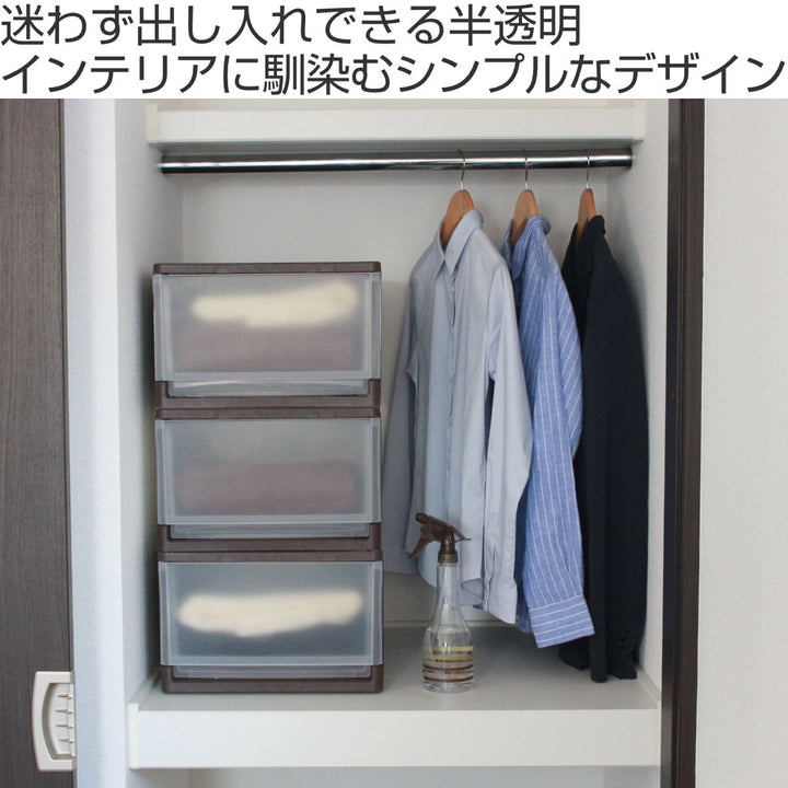 収納ボックスストラクローゼット棚上幅34×奥行42×高さ22cm