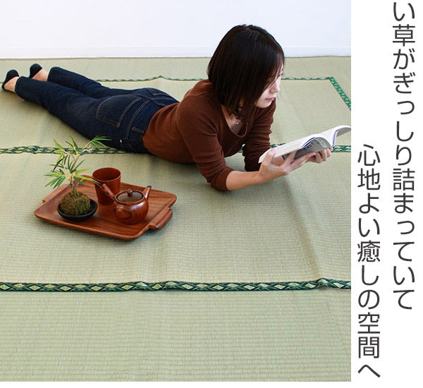 ラグい草上敷伊勢江戸間引目4.5畳